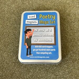 NIB NEW Magnetic Poetry Mega Set 660 Word Magnets Fridge Refrigerator Tin